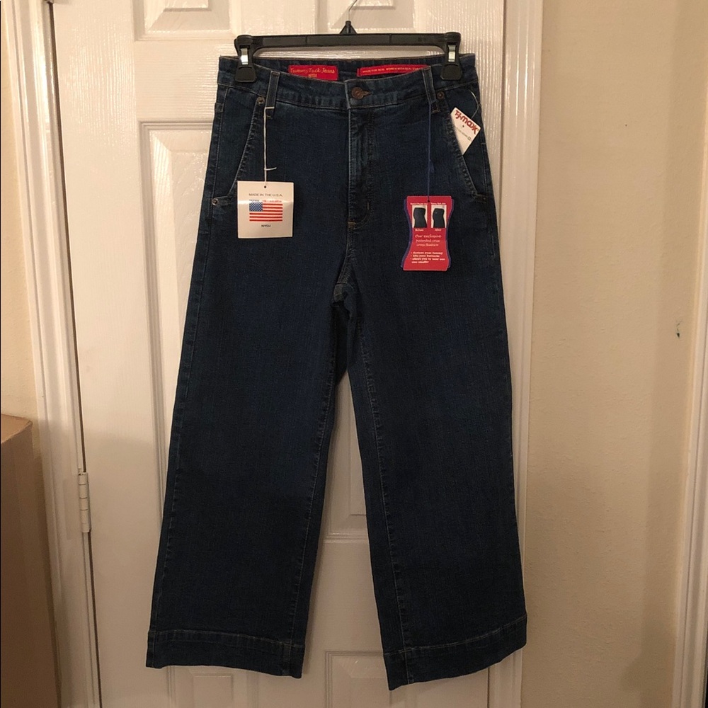 NYDJ Women's Dark Blue Cropped Capri Jeans Size 6 NWT